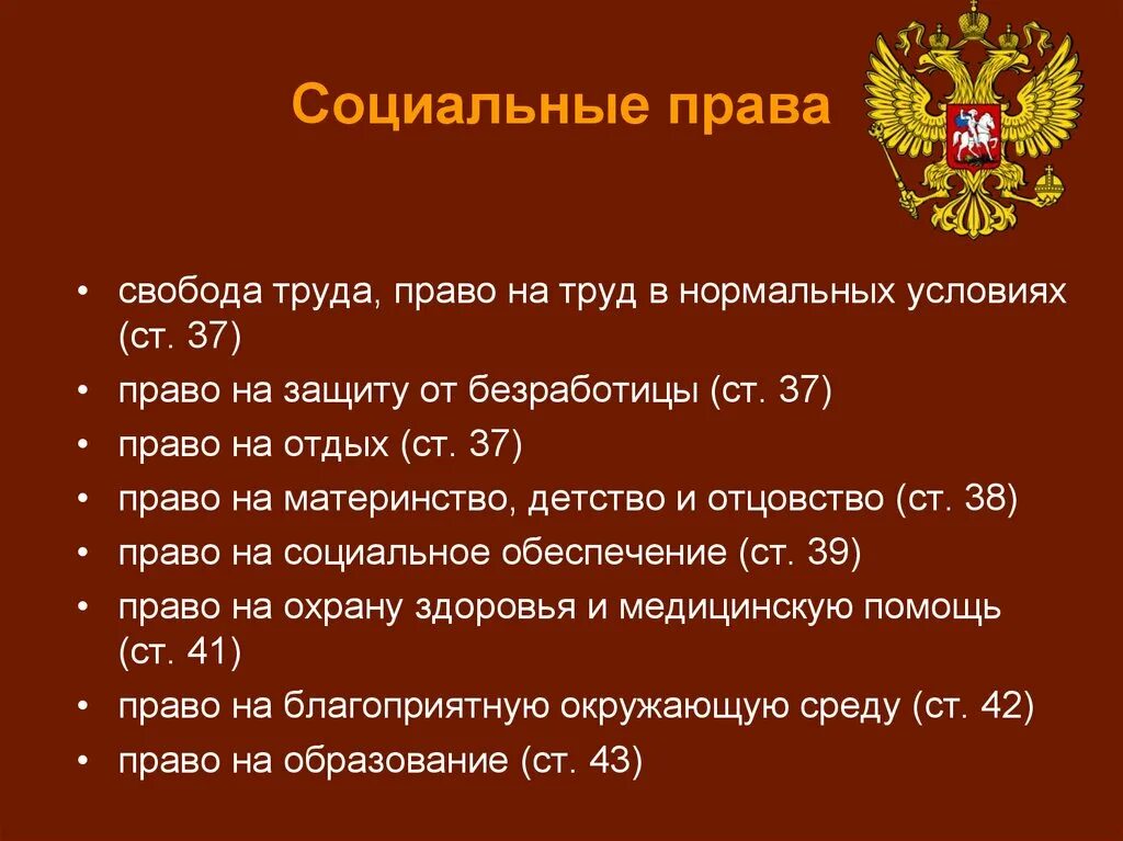 Реализации социальных прав граждан в российской федерации