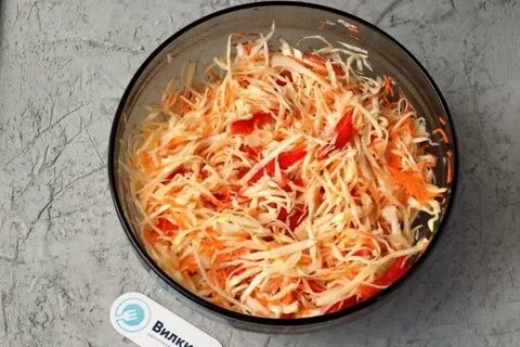 Салат капуста морковь перец болгарский маринад
