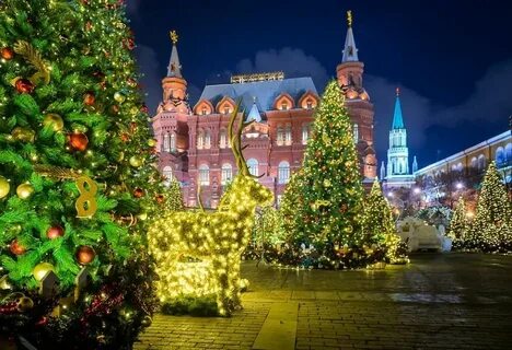 Самые красивые города в новый год