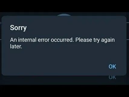 An internal occurred