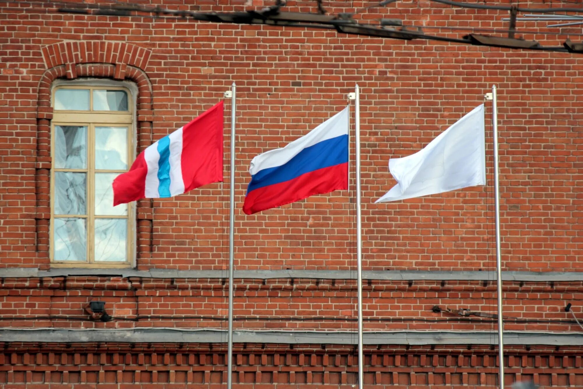 Flag of Omsk Oblast. High Resolution Close-up 3D Illustration. Flags of the Fede