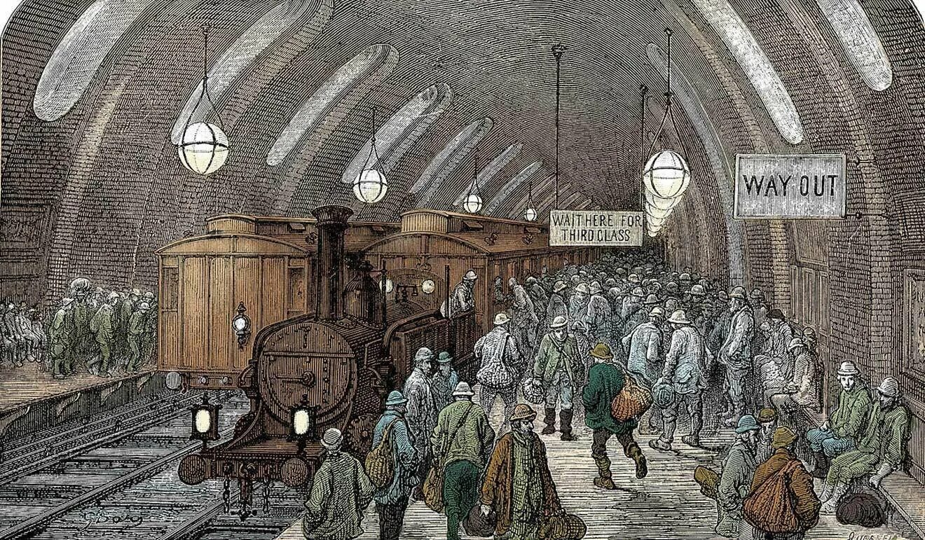Раньше появилось метро. Первое метро в Лондоне 1863. Метро Лондона 1863 года. Первая линия метрополитена в Лондоне. Первая линия метро в Лондоне 1863.