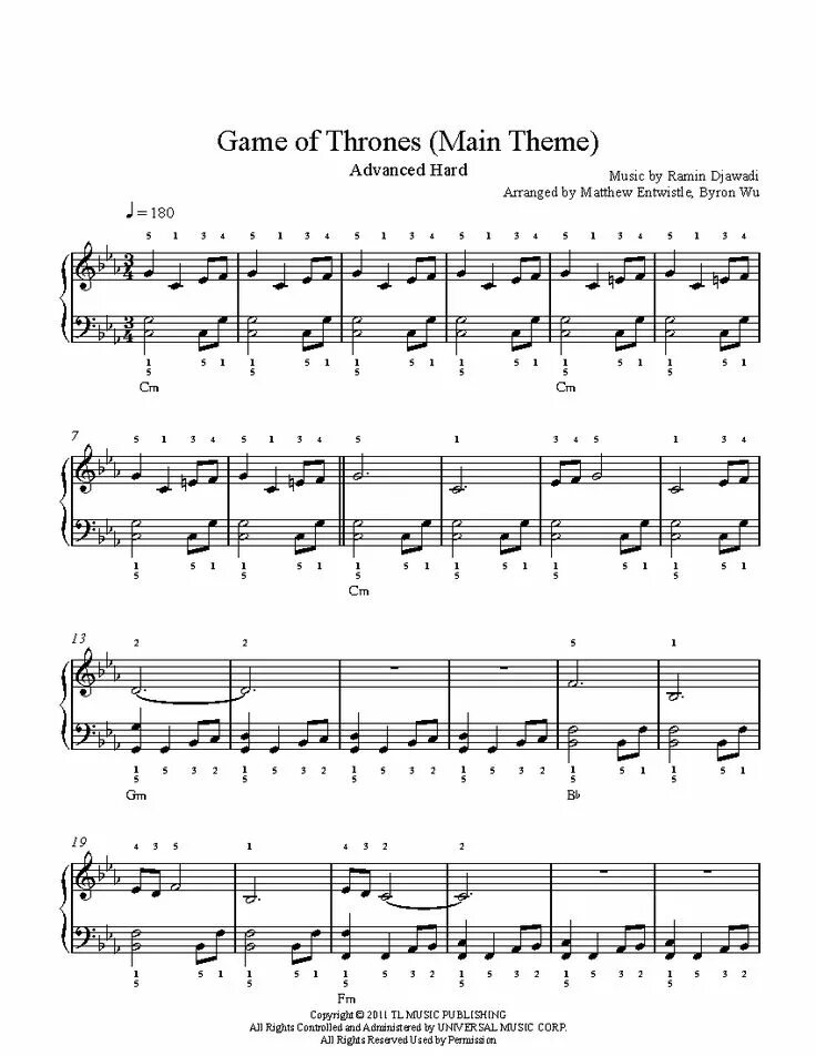 Main theme ноты. Тема игры престолов Ноты для фортепиано.