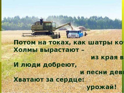 Осенью скот жиреет а человек добреет