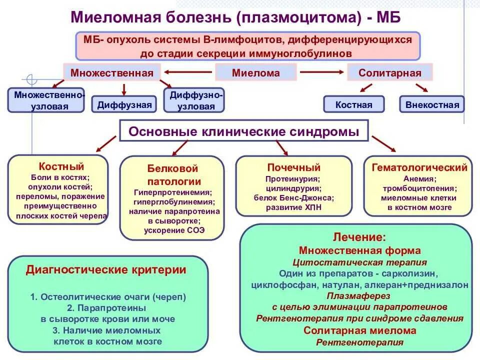 Костный мозг какие заболевания. Миеломная болезнь алгоритм обследования. Миеломная болезнь клинические симптомы. Назовите основные подходы к терапии миеломной болезни:. Характерные проявления миеломной болезни.