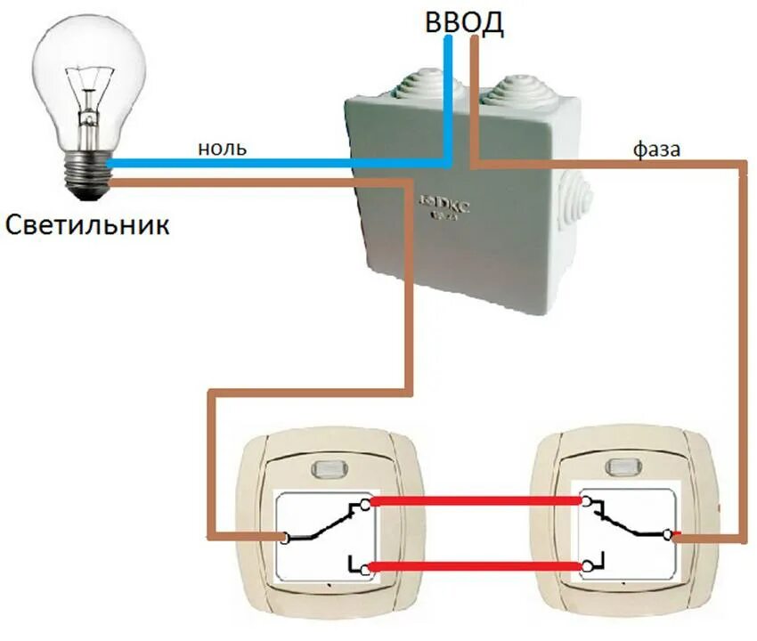 Включи свет 1 свет 2. Схема подключения четырех проходных выключателей. Электрическая схема подключения проходного переключателя. Переходной выключатель схема подключения на 2. Схема подключения переходных выключателей.