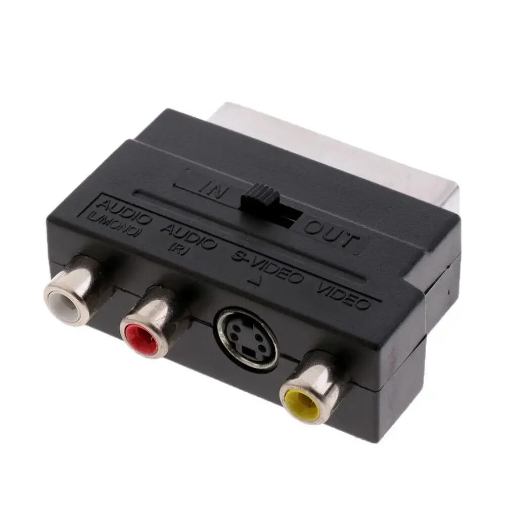 RCA av блок SCART Pin. Адаптер SCART - RCA in-out. RCA av блок SCART 8 Pin. Переходником SCART на 3 RCA Phono 1080p HDMI-совместимый с s-vid.