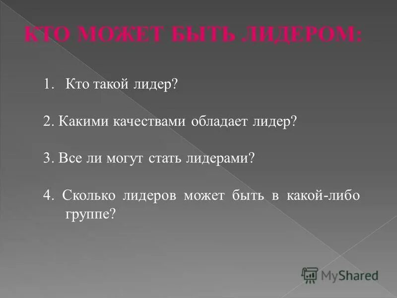 Какими качествами обладает лидер. Какими качествами обладает лидер