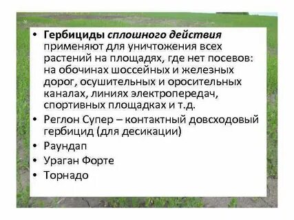 Меры борьбы с сорными