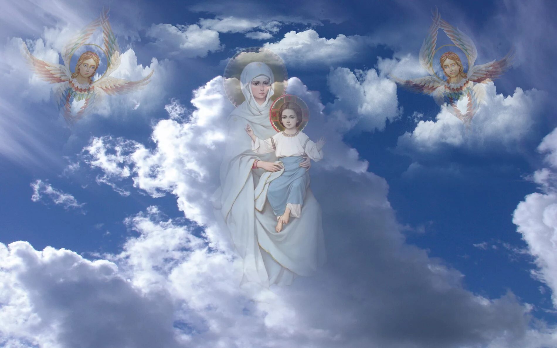 Благовещение Иисуса Христа. Небесные ангелы. Ангел в небе. Ангел в небесах.
