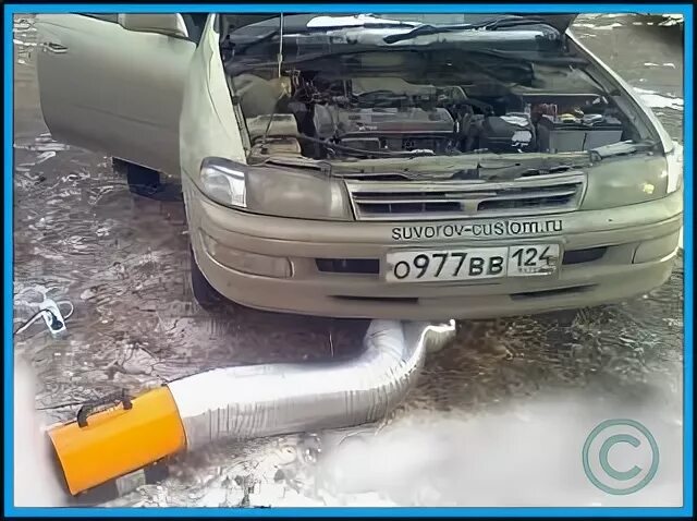 Можно ли отогреть машину феном