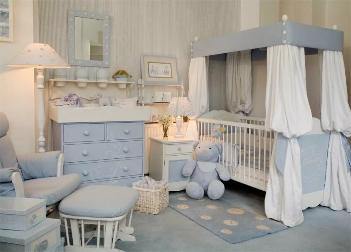 Baby bedroom. Комната для новорожденного. Комната для новорожденного мальчика. Спальня для новорожденного. Интерьер детской для новорожденного.