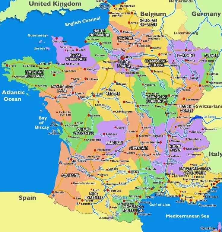 Physical Map of France - Ezilon Maps @michaelsusanno c France map, South of fran