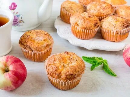 Маффины с яблоками в формочках