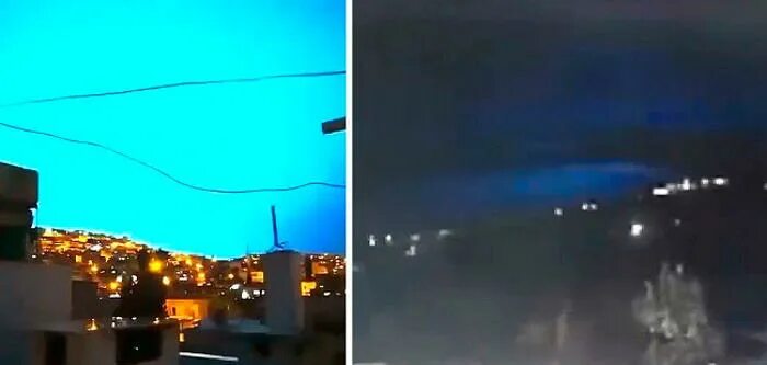 Вспышки землетрясения. Свечение в небе. Голубое свечение в небе перед землетрясением. Голубое свечение перед землетрясением. Аномальные явления в небе.