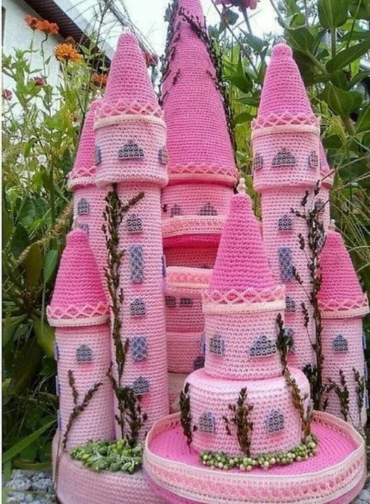 Вязание домика крючком
