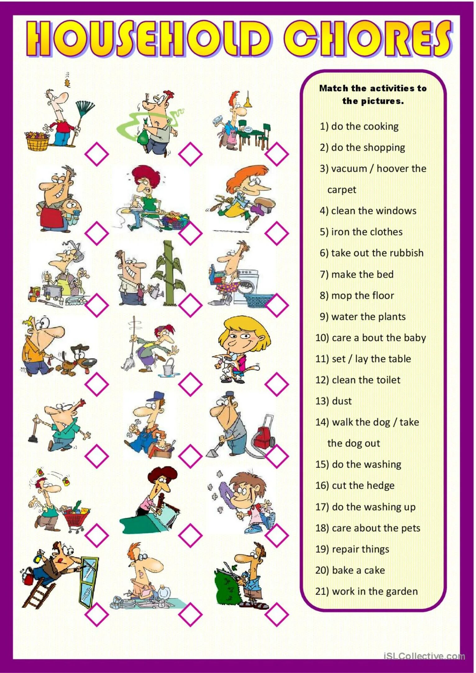 Housework exercises