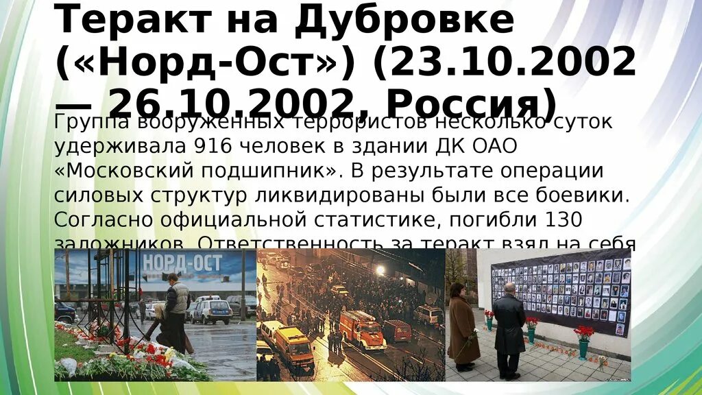 Сколько человек погибло во время норд оста. Норд-ОСТ теракт на Дубровке. Театр на Дубровке Норд-ОСТ. 23 Октября — 26 октября 2002 года — теракт на Дубровке..