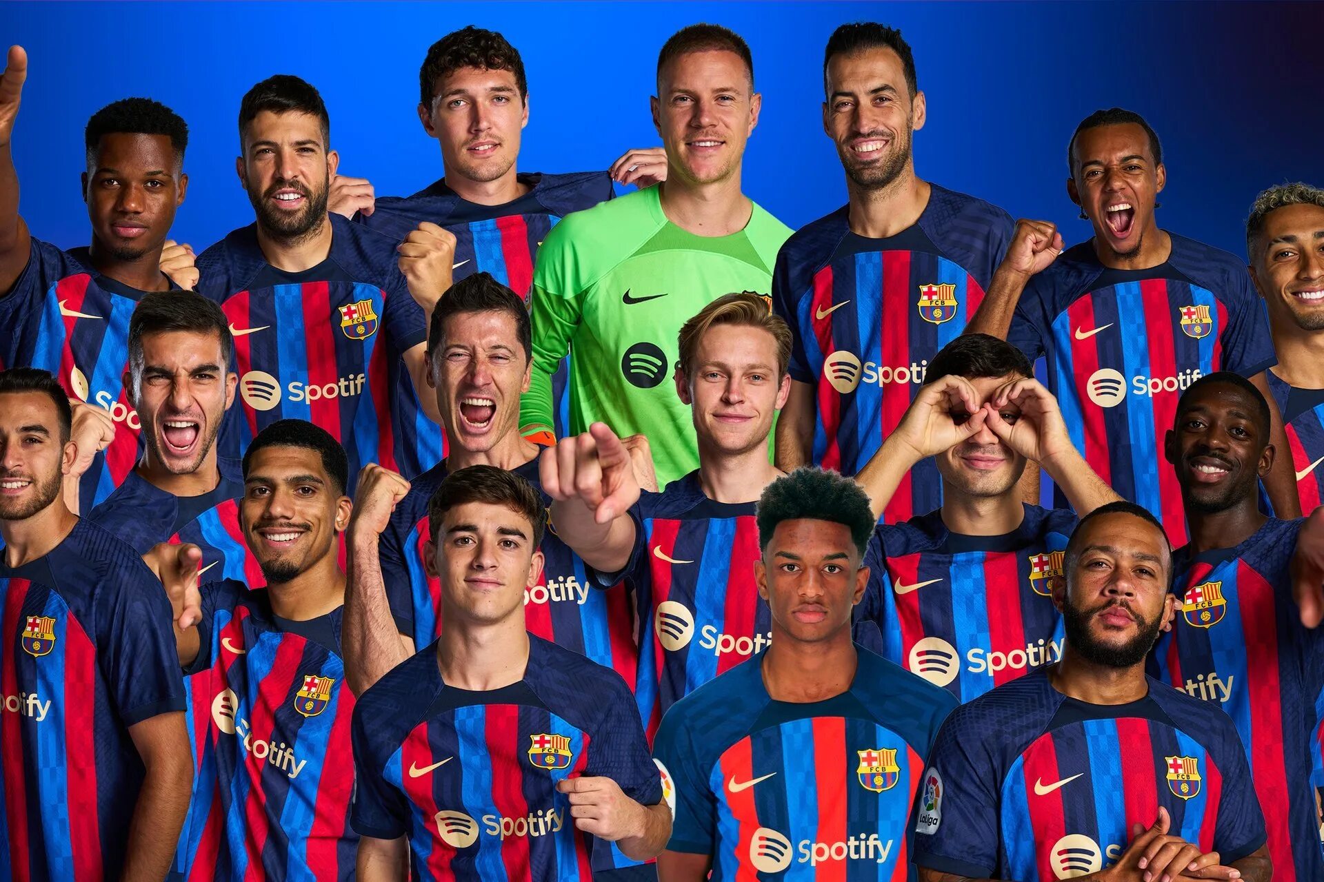 Какой барселона по футболу. Барселона футбольный клуб игроки 2023. Команда Барселона 2022. Вся команда Барселоны 2023. Рафинья футболист Барселона 2022.