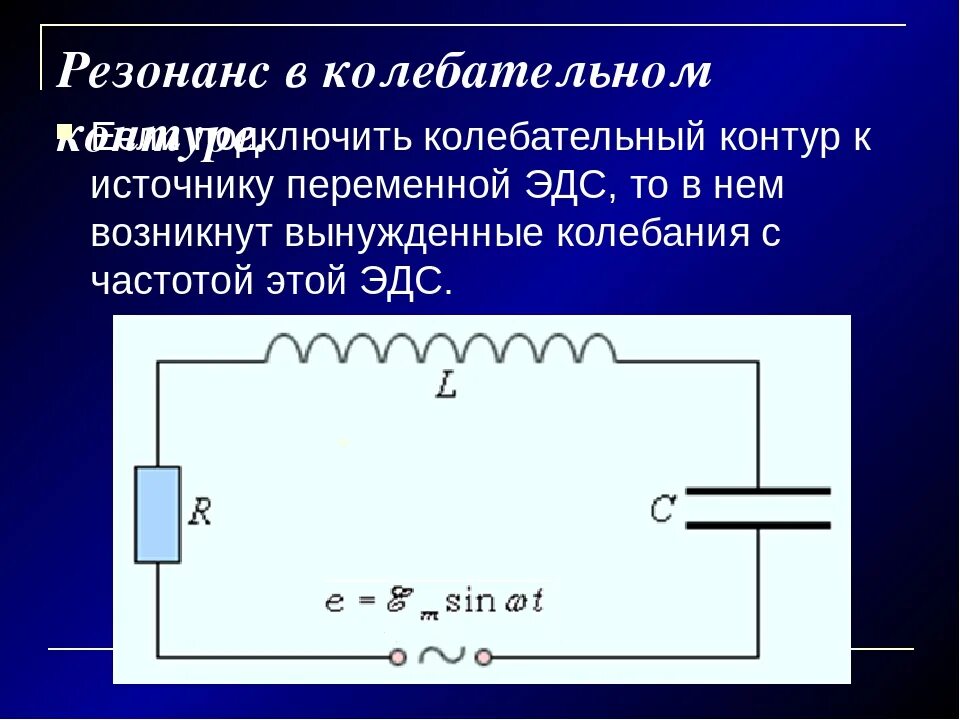 Явление электромагнитного резонанса