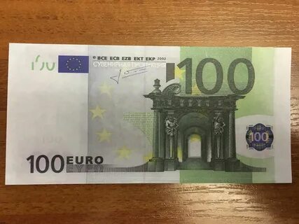 Купюра 100 евро нового образца