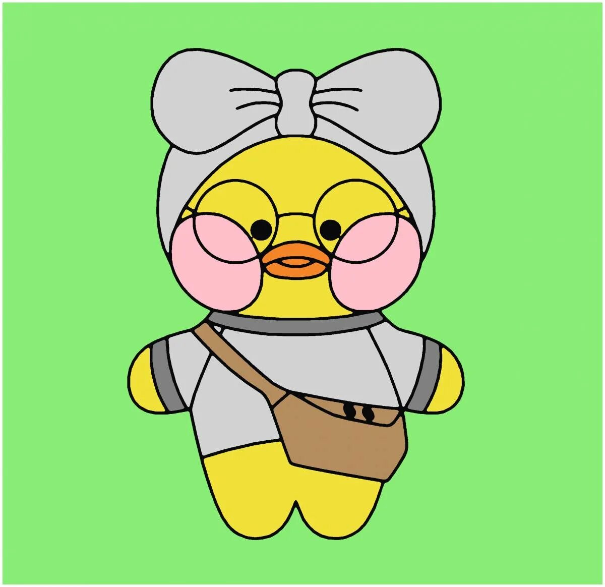 Уточка лалафанфан зеленая. Утка кукла для срисовки. Уточка лала фан фан картинка. Лалафанфан. Утя лалафанфан.