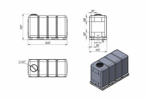 Емкость 5 кубов размеры