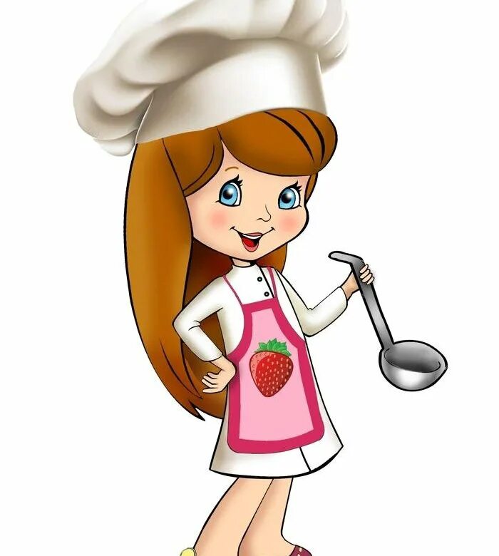Дежурный по кухне еда. Девочка повар. Поваренок картинка. Поваренок рисунок. Повар мультяшный.