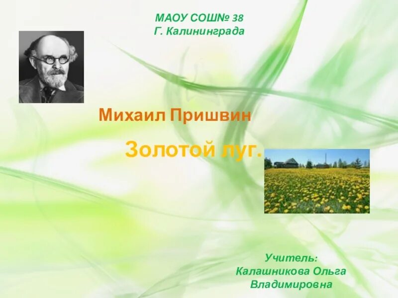 Тема произведения пришвина золотой луг. Пришвин золотой луг презентация. М пришвин золотой луг 2 класс. М пришвин золотой луг описание Луга.