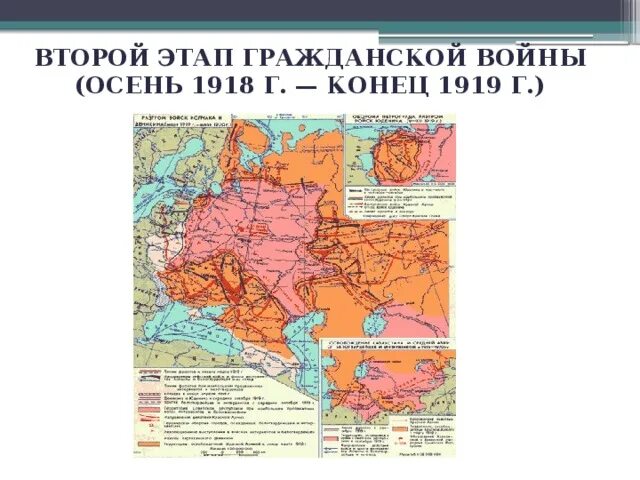 2 Этап гражданской войны 1918 1919. Этапы гражданской войны на карте. Второй этап гражданской войны карта. Годы этапов гражданской войны