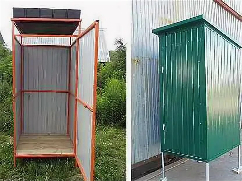 Дачный туалет из профтрубы. Туалет из профнастила. уличный туалет из профнастила. туалет садовый из профлиста.
