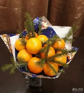 Как сделать букет из мандаринов