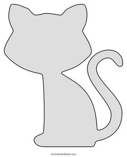 Трафарет котика для вырезания