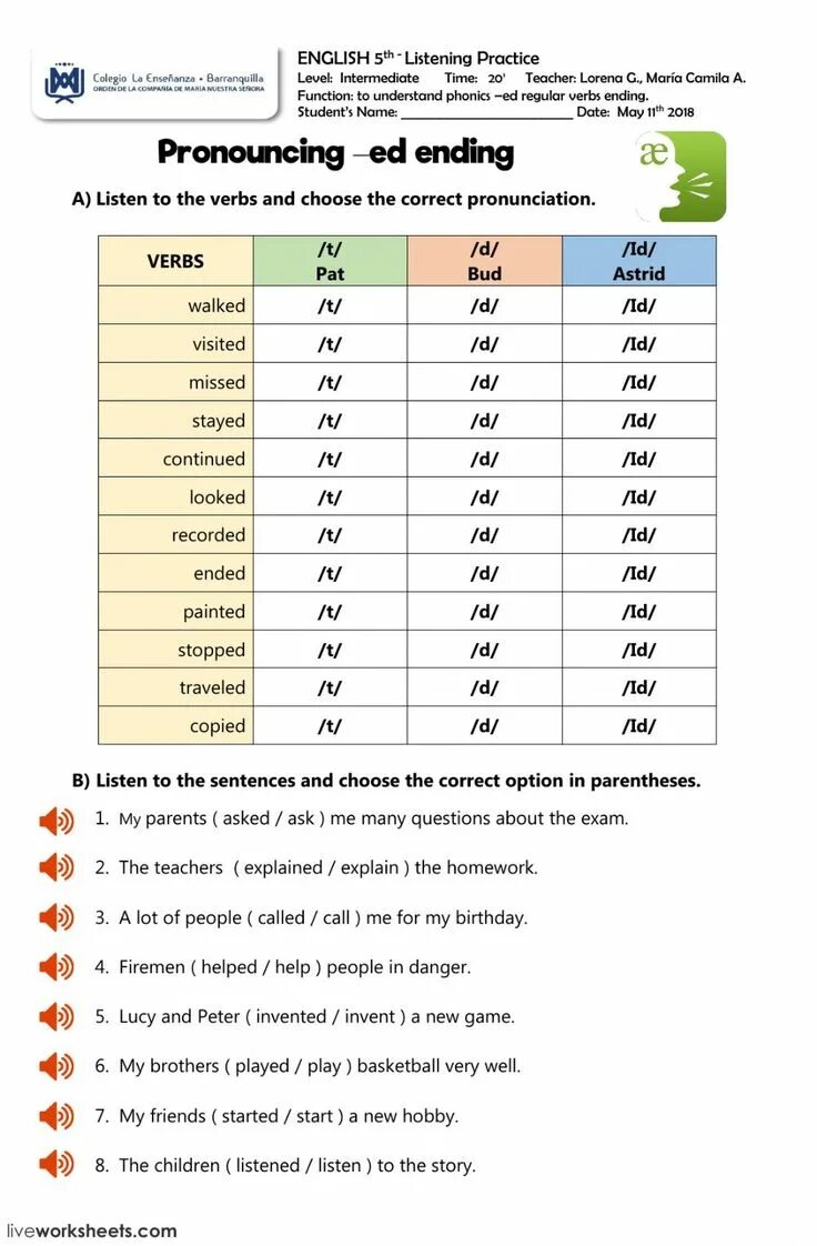 Ed pronunciation. Ed ending worksheet. regular verbs pronunciation. чтение окончания ed worksheet. ed ending pronunciation worksheet.
