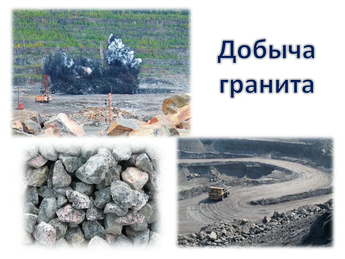 Добыча полезных ископаемых 3 класс окружающий мир. Добыча гранита. полезные ископаемые. способ добычи гранита. где добывают гранит.