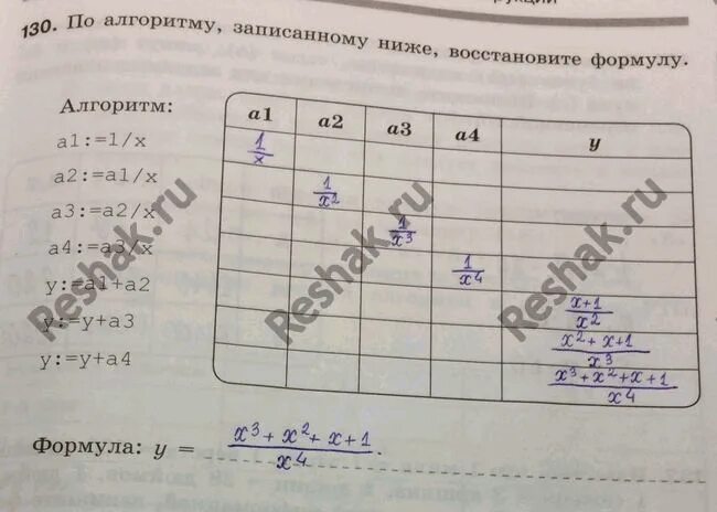 По алгоритму восстановите формулу информатика. Решение задач с использованием циклов 8 класс босова. упр. 113 гдз рабочая тетрадь босова 8 класс. упр.98 гдз рабочая тетрадь босова 8 класс. информатика 8 босова тест 1.4 оценка 4.