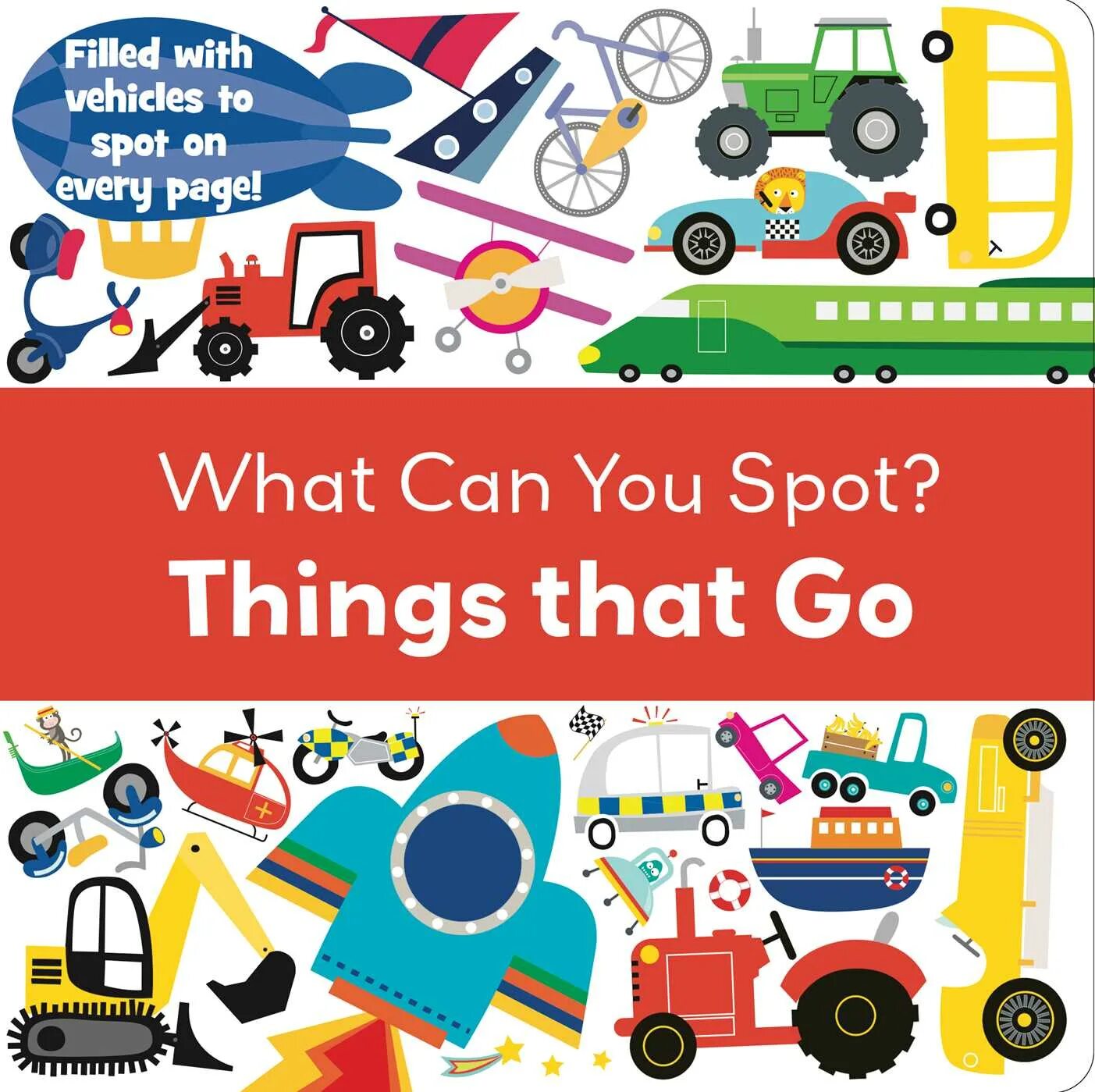 Things that go. Things that go. board book. vehicles in english for kids. at the shop spot the things.