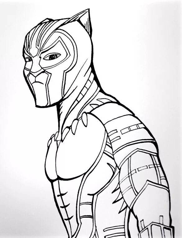 Черная пантера раскраска для детей распечатать Black panther marvel comics character printable coloring pages on  TS