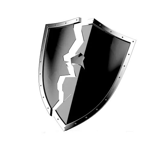 Broken shield. Broken shield