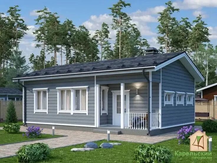 Как выглядят финские дома Проект финского дома Hirsitalo Uuttu 123, 108м2 ★ на