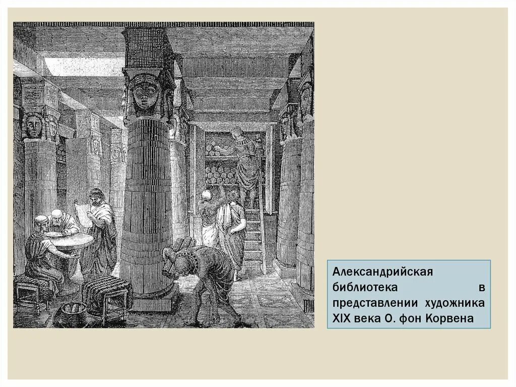 Описать библиотеку александрии 5 класс. Библиотека в Александрии египетской рисунок. Гравюра библиотека. Александрийская библиотека картина. Пожар в Александрийской библиотеке.