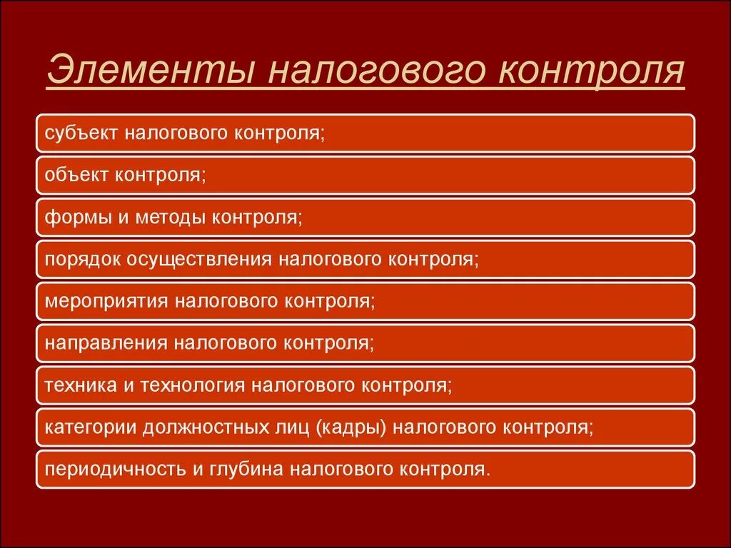 Нк рф контроль. Основными элементами налогового контроля являются. Основные элементы налогового контроля. Понятие и основные элементы налогового контроля. Принципы организации налогового контроля.