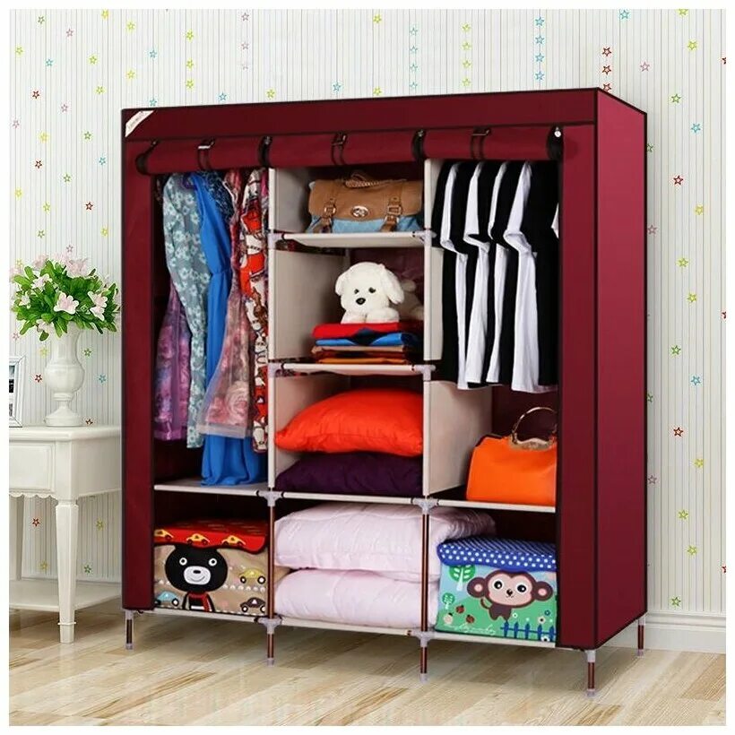 удобный шкаф для одежды. складной каркасный тканевый шкаф storage wardrobe 175 130 45 см. складной шкаф леомакс. складной каркасный тканевый шкаф storage wardrobe 88130. складные тканевые шкафы для одежды.