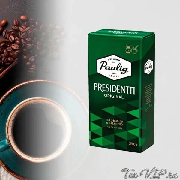 Характеристики Зерновой кофе PAULIG(Паулинг)"President",натуральный, 1000 г, . З