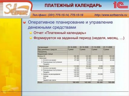Платежный календарь