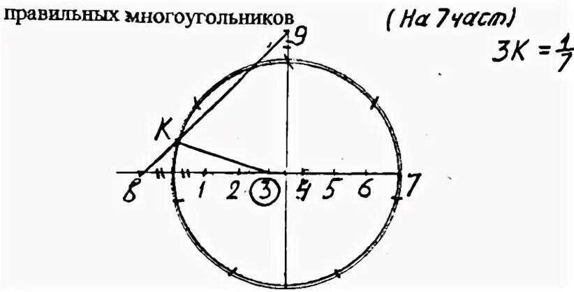 Определение центра дуги. Определение центра дуги