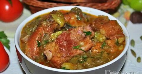 Рагу с ребрышками и овощами
