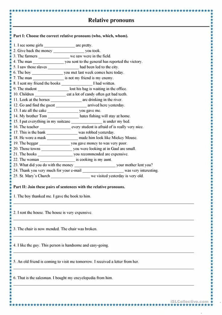 Relative pronouns who which Worksheets. Местоимения who whom whose what which Worksheet. Relative pronouns в английском языке упражнения. Who which упражнения.