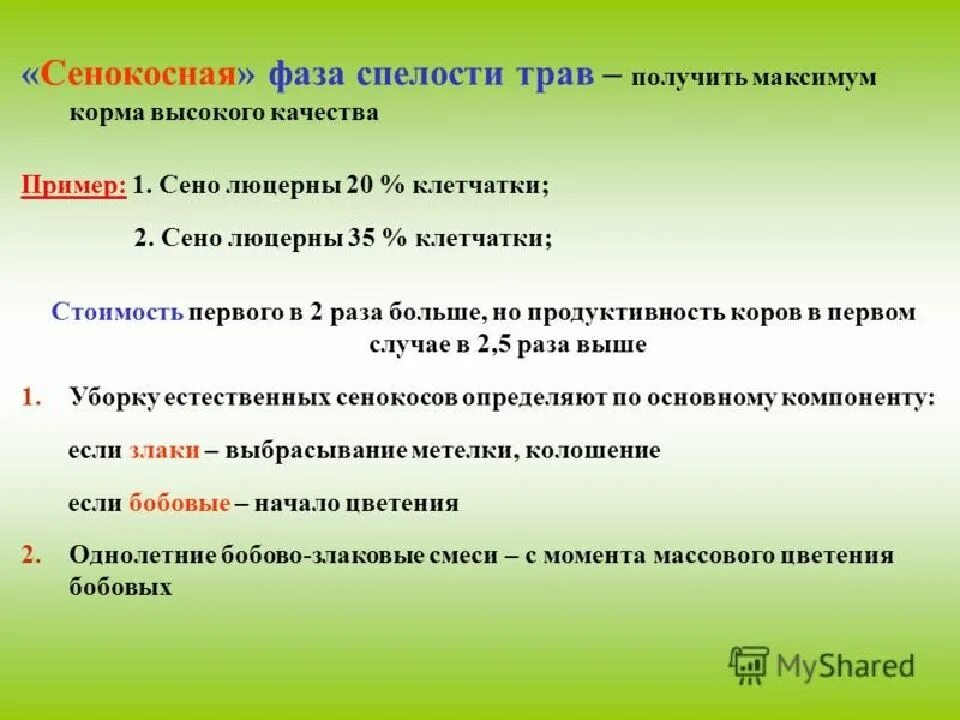 Сенокосная фаза спелости трав. Технология заготовки сена. Способы получения высококачественного сена. Определение фазы спелости люцерны. Сена 4 разбор