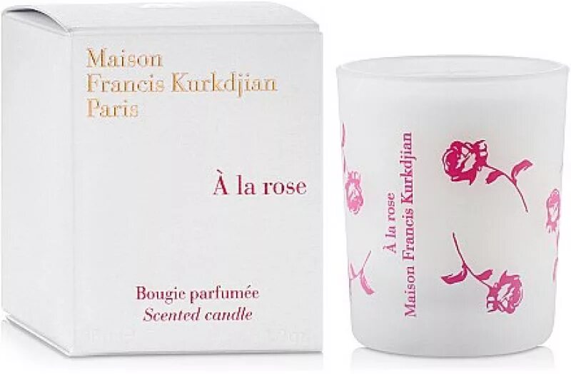 Maison Francis Kurkdjian свеча. Francis Kurkdjian a la Rose. Свеча 35 гр. Maison Francis Kurkdjian a la Rose 35 ml.